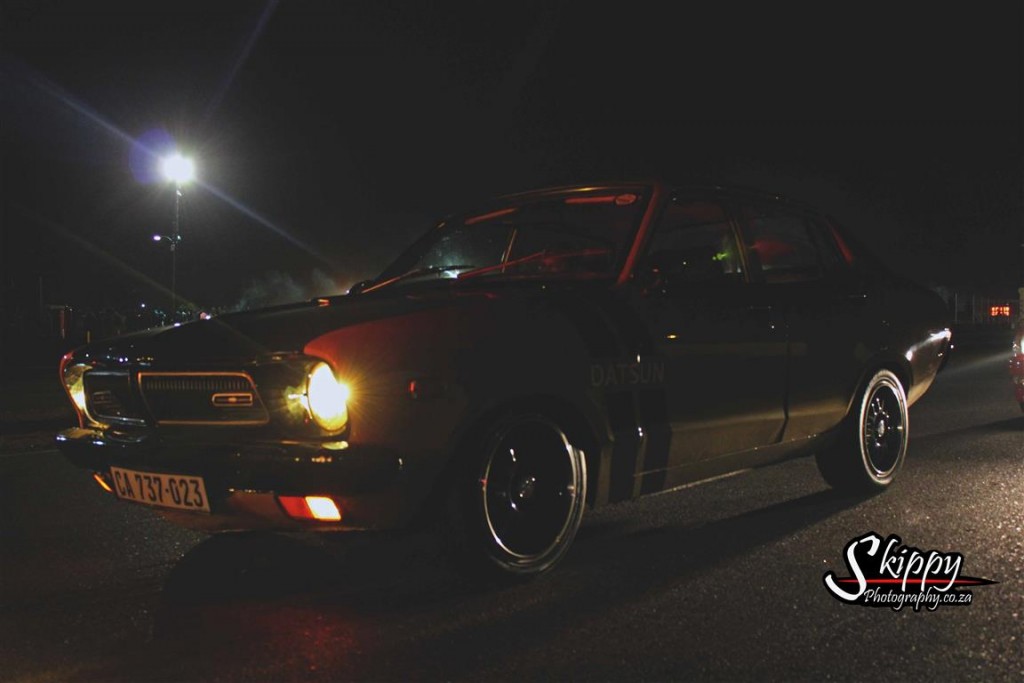 Datsun with SR20VE inside. Showing the competition how its done.