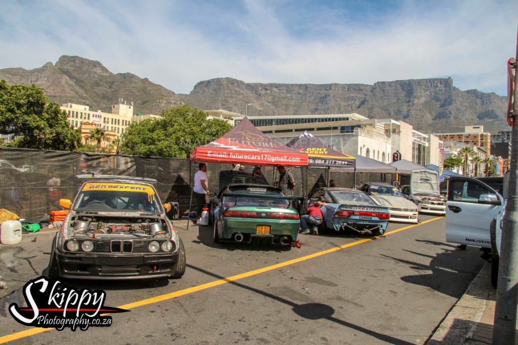 Drift rides in the pitlane